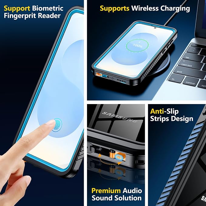 SPIDERCASE Designed for Samsung Galaxy S25 Case Waterproof, Built-in Full - Image 7
