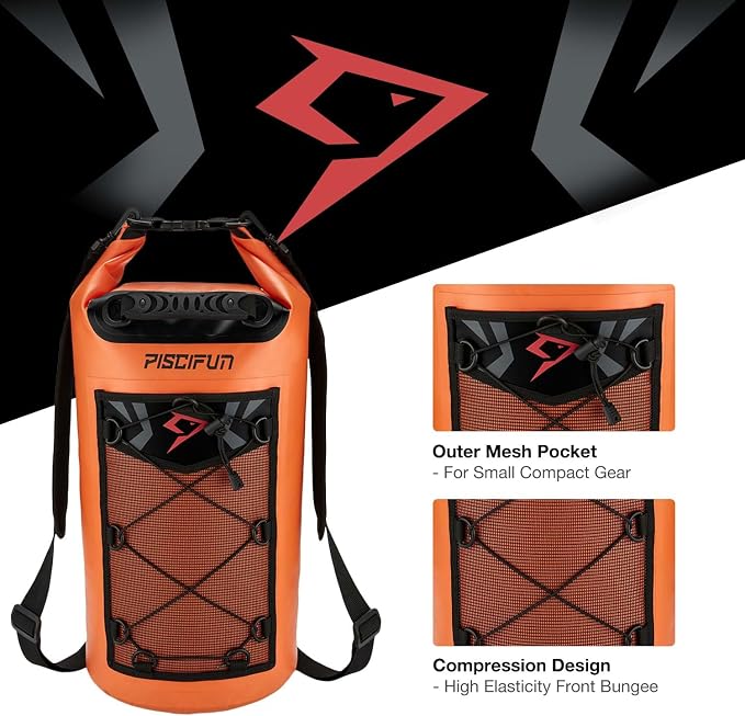 Piscifun Dry Bag, Waterproof Floating Backpack 10L/20L/30L/40L - Image 6