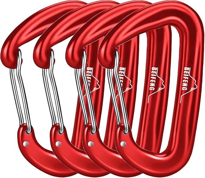 BEIFENG Heavy Duty Lightweight Locking Carabiner Clips D Ring by BEIFENG