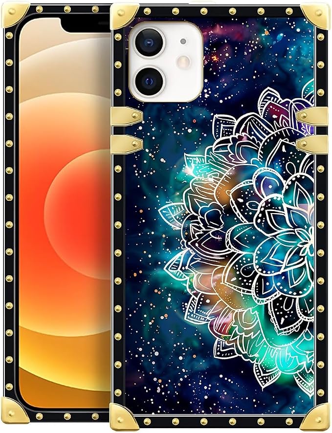 Compatible with iPhone 11 Case, Starry Sky Colourful Mandala Luxury Golden by Unknown