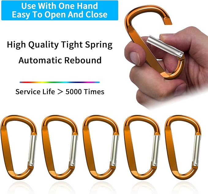 3" Aluminum Carabiner Clips - Image 3