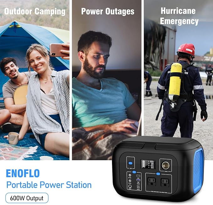 Portable Power Station 600W Power Bank 296Wh Solar Generator Lithium Battery - Image 3