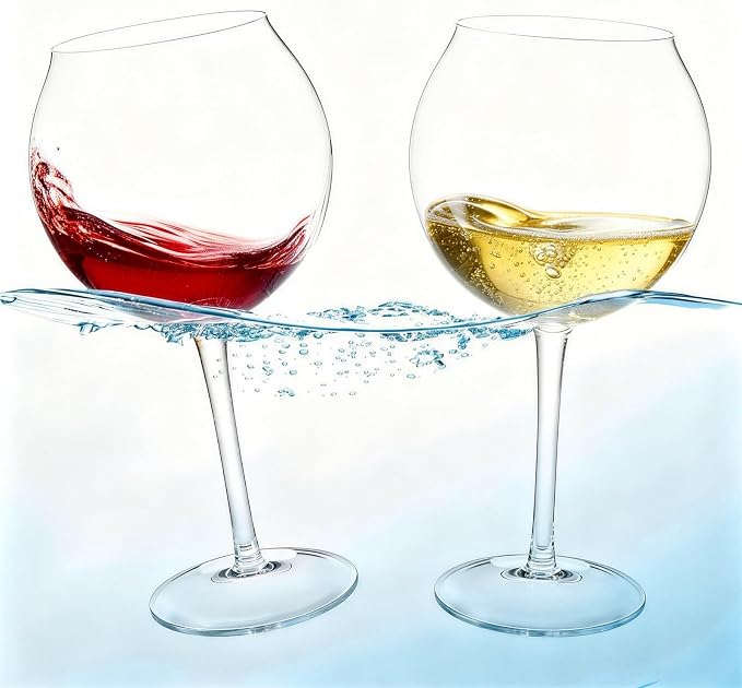 Goodluck Floating Pool Wine Glasses Set of 2, 18oz Tritan Shatterproof Stemware by GoodLuck