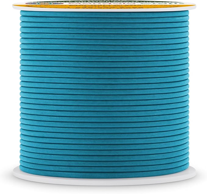 Mandala Crafts Round Genuine Teal Leather Cord - Image 2