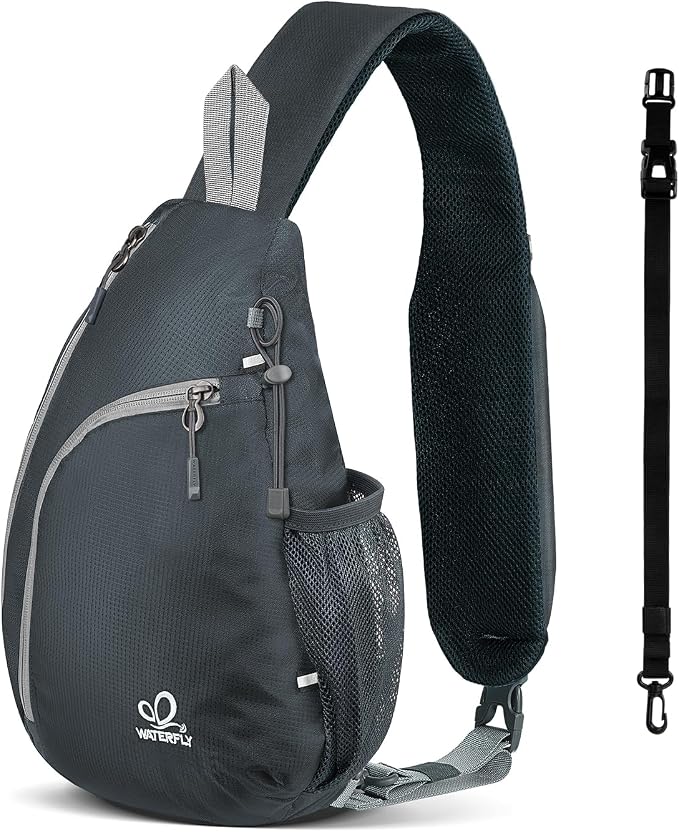 WATERFLY Crossbody Sling Bag Small Water Resistant Backpack Lightweight by Waterfly