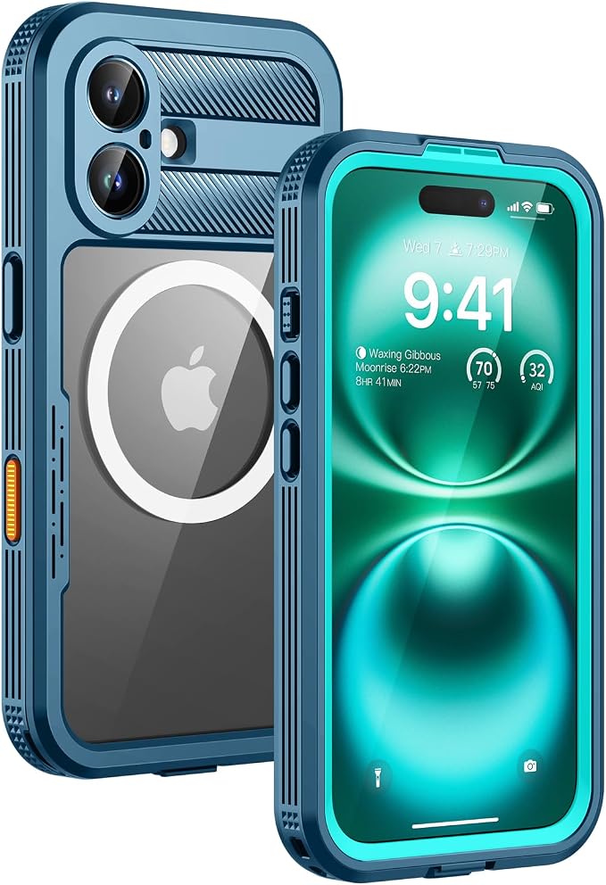Lanhiem Magnetic for iPhone 16 Plus Case, IP68 Waterproof Dustproof Case by LanhiemHome
