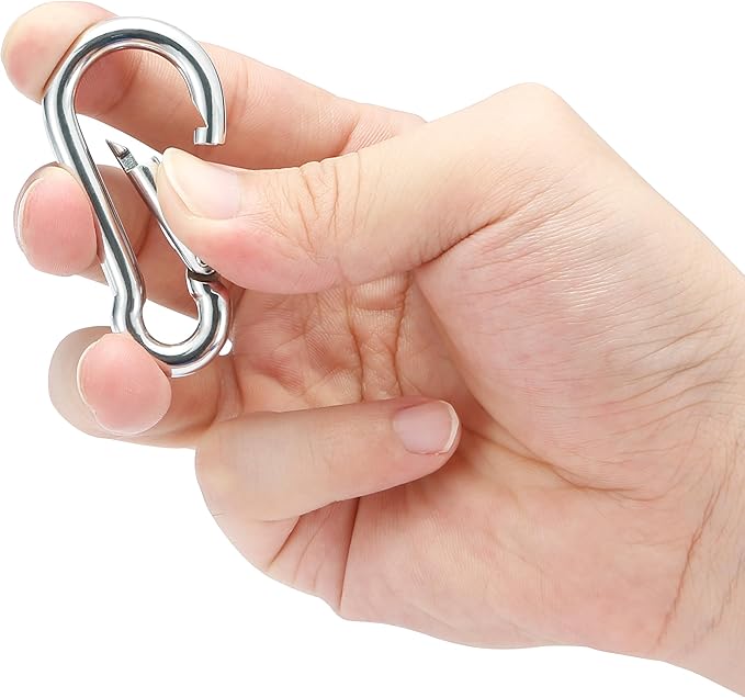 sprookber 316 Stainless Steel Carabiner Clip, Marine Grade Heavy Duty Spring - Image 3