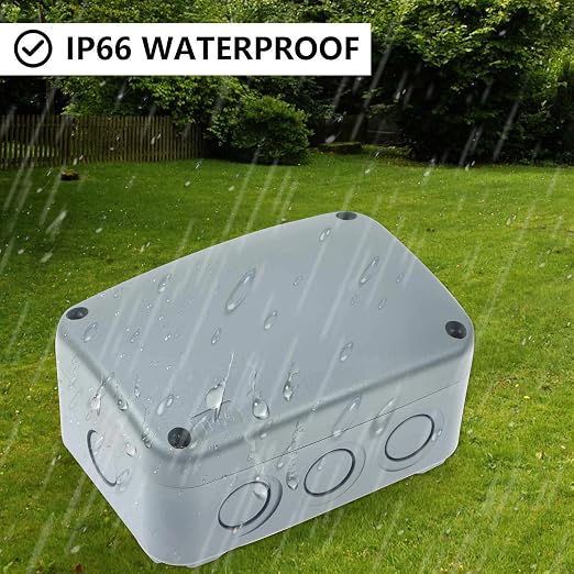 IP66 Weatherproof Electrical Project Boxes in Grey, Nineleaf PVC/ABS Plastic - Image 4