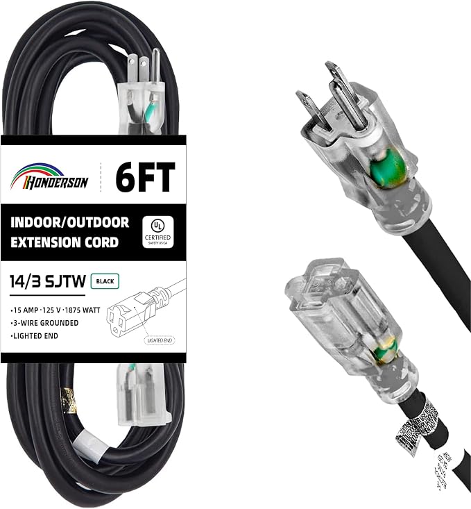 Indoor Outdoor Extension Cord Weatherproof by HONDERSON
