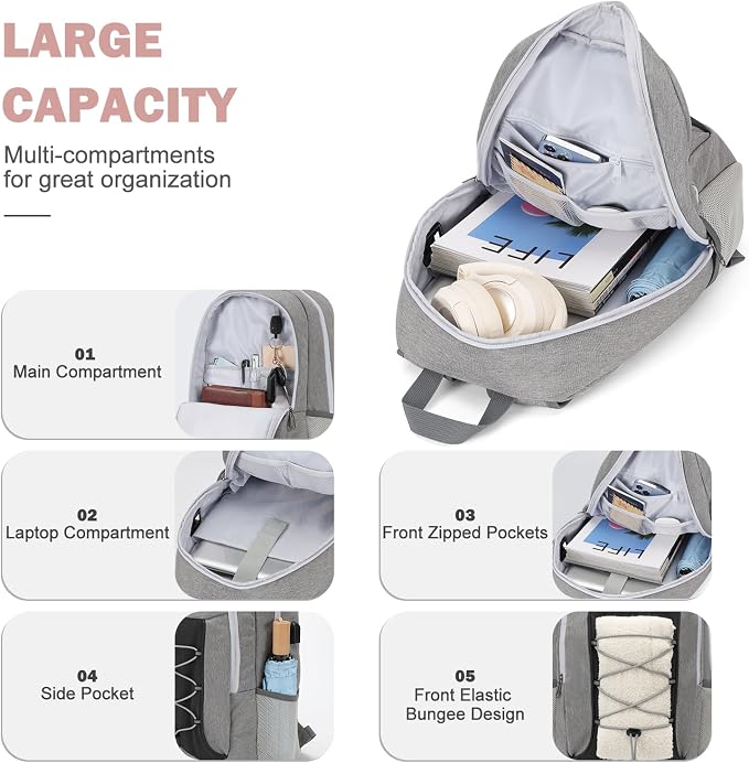 MAXTOP Travel Backpack Laptop Back Pack College Bookbag Anti-theft Backpacks - Image 2
