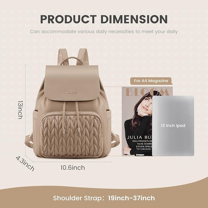 LOVEVOOK Mini Backpack for Women, Small Backpack Purse for Travel Work Cute - Image 3