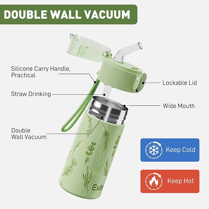 5oz Small Water Bottles with Straw, Mini Water Bottle with One-Hand Open Design - Image 3
