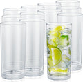 Zulay Kitchen Plastic Drinking Glasses – 16oz Acrylic Shatterproof Water Cups by ZulayKitchen