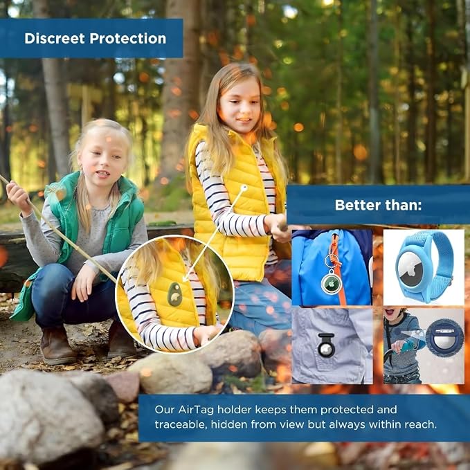 INFINITE ORBIT AirTag Holder for Kids – 2 Pack Anti-Removal Locking Case - Image 4