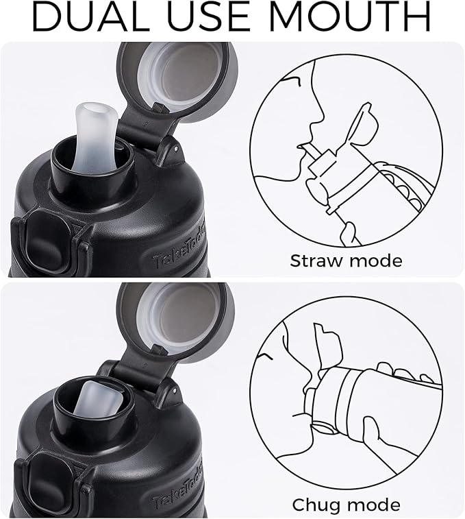 TakeToday Collapsible Water Bottles 21oz, Foldable Platinum Silicone Travel - Image 3
