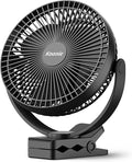 Koonie 10000mAh Clip on Fan Rechargeable, 8-Inch Battery Operated Desk Fan by Koonie