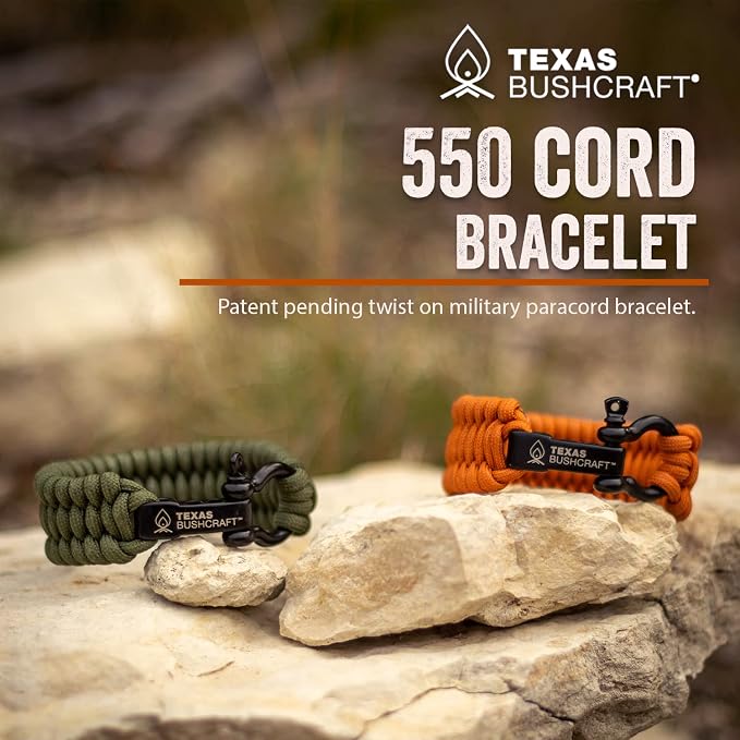 Texas Bushcraft Firecraft Cord Survival Bracelet – Paracord Bracelet - Image 2