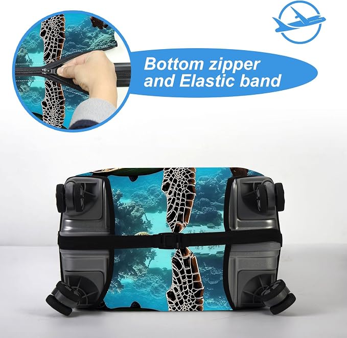 Luggage Cover Protector for 19-20 Inch Suitcases, TSA Approved Elastic Travel - Image 5