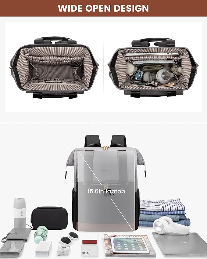LOVEVOOK Laptop Backpack for Women, 15.6 Inch Work Laptop Bag - Image 8