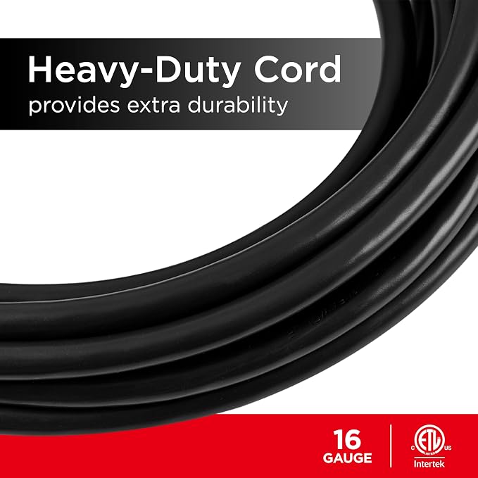 UltraPro Outdoor Extension Cord, 25 Ft, Heavy Duty, UL Certified 3 Prong - Image 3