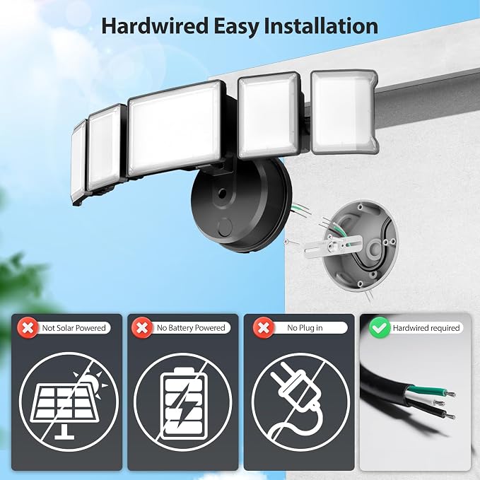 Olafus 180W Flood Lights Outdoor, 18000LM Super Bright Security Lights - Image 2