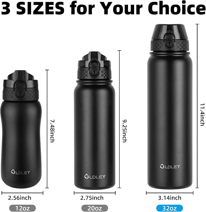 Oldley Insulated Water Bottle 32oz Water Bottles - Image 6