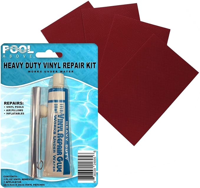 Heavy Duty Vinyl Repair Patch Kit | Vinyl Cement Adhesive Glue and Colored by PoolAbove