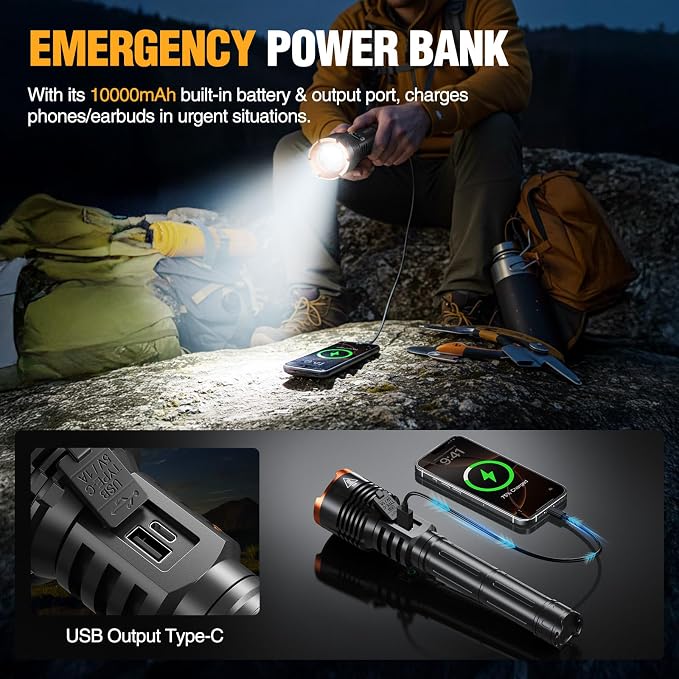 WdtPro Rechargeable LED Flashlights High Lumens, Super Bright 90000LM - Image 7