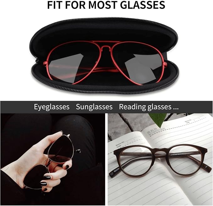 Watercolor Orca Whale Glasses Case Neoprene Portable Zipper Eyeglass Bag - Image 5