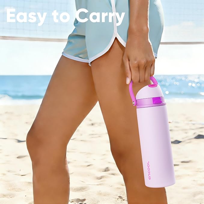 Insulated Water Bottle with Straw - Image 2