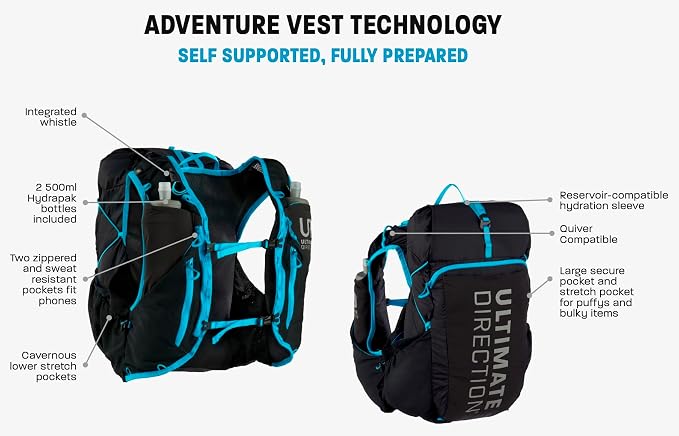 Ultimate Direction Adventure Vest | 17 Liter Capacity Hydration Pack - Image 3