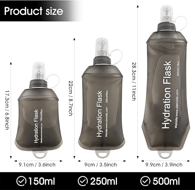 GYGYL Soft Flask, TPU Collapsible Soft Water Bottle - Image 2