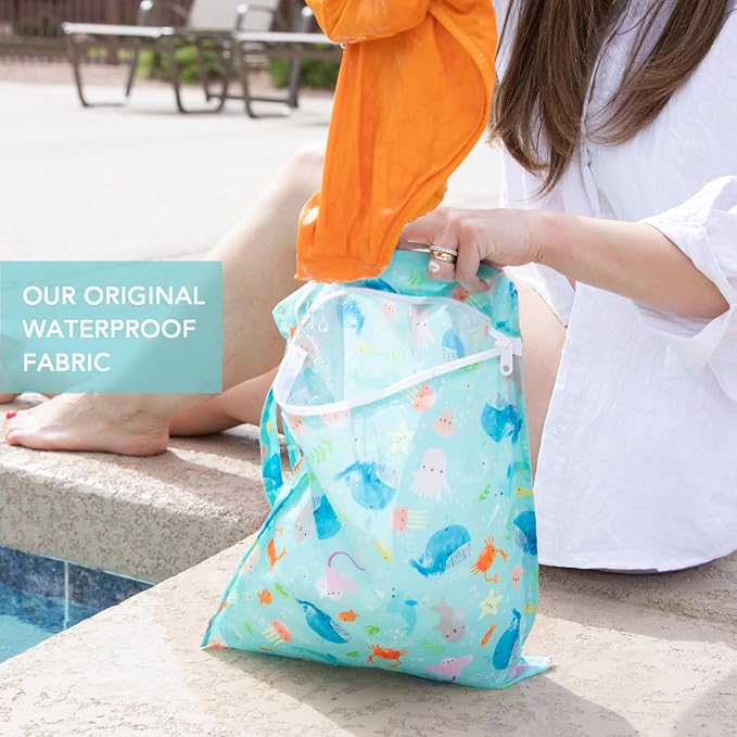 Bumkins Waterproof Wet Bag for Baby, Swim Suit, Cloth Diapers, Pump Parts - Image 5
