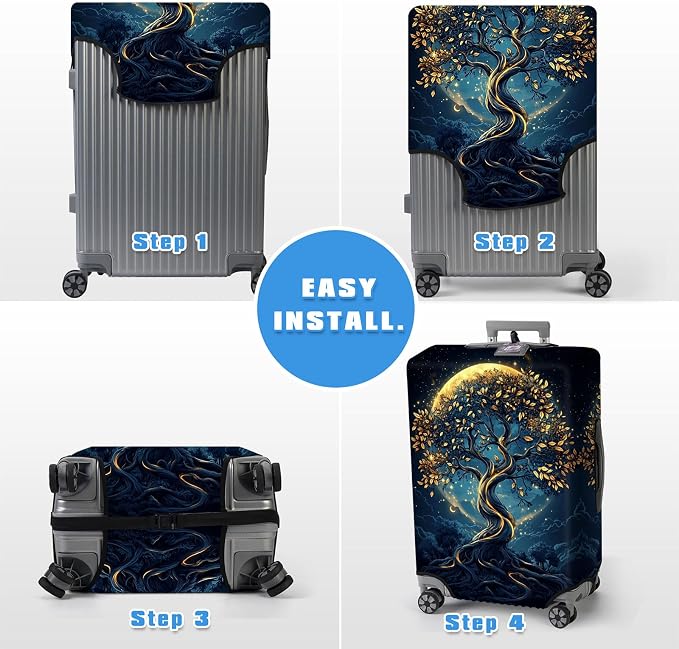 Luggage Cover Protector for 26-28 Inch Suitcases, TSA Approved Elastic Travel - Image 6