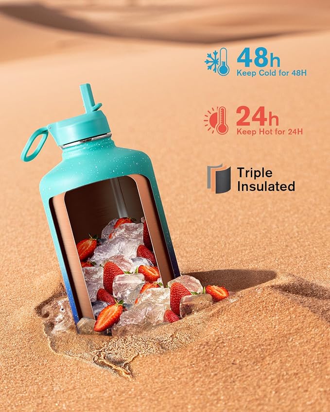 Coolflask 128 oz Gallon Water Bottle Insulated - Image 2