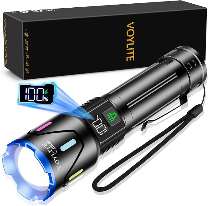 Flashlights High Lumens Rechargeable 5000mAh by VOYLITEFLASHLIGHT