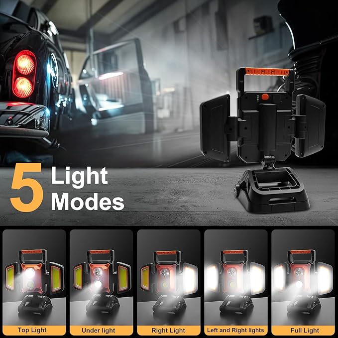 Tresda 4000LM LED Work Light Rechargeable - Image 6