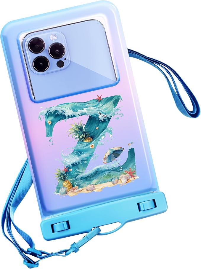 Personalized Initial Waterproof Phone Pouch Case by Unknown