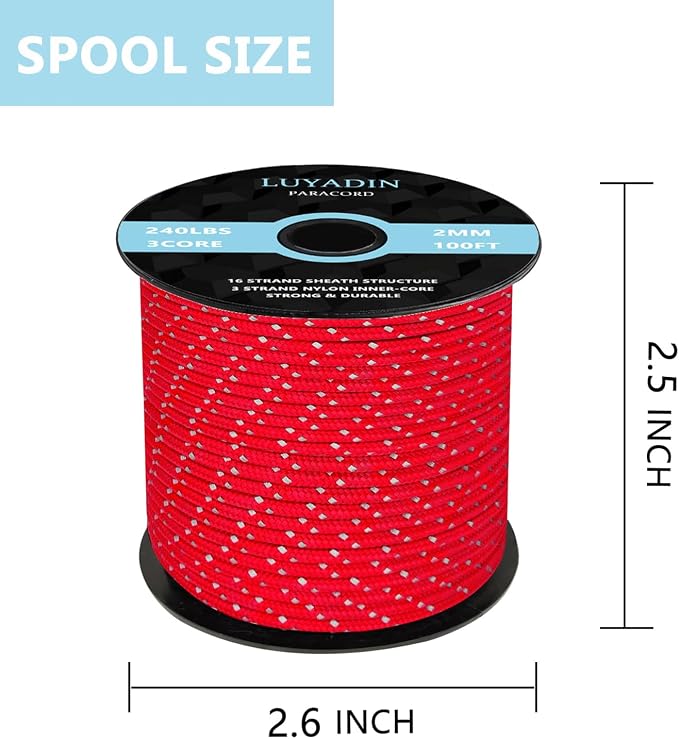 Reflective Paracord 240lb - Image 2