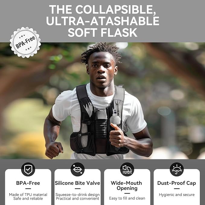 250ml Soft Flask Soft Water Bottle - Image 4