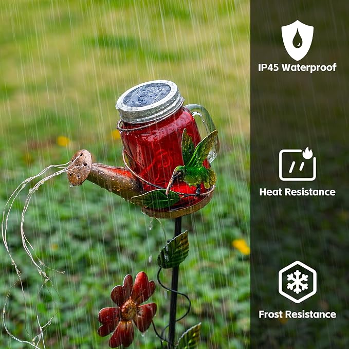 SRNPMIU Solar Watering Can Light, Yard Outdoor Decor Lights, IP65 Waterproof - Image 3