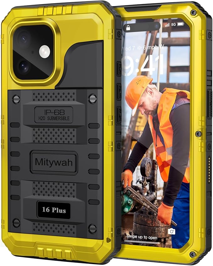 Mitywah Waterproof Case for iPhone 16 Plus, Shockproof Heavy Duty Case by Mitywah