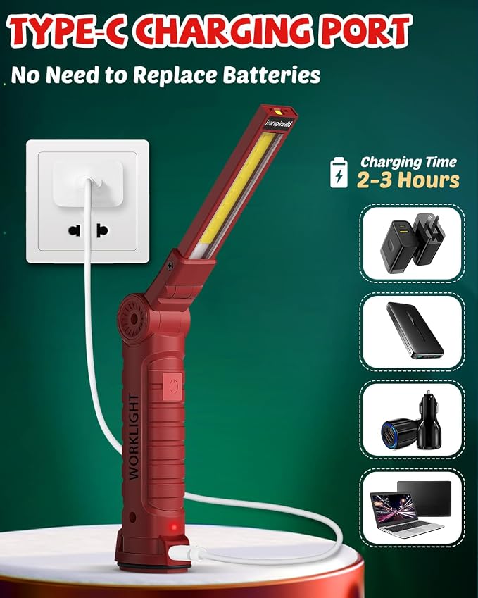 Coquimbo Tools Gifts for Men Dad Husband, Rechargeable LED Work Light Grill - Image 7