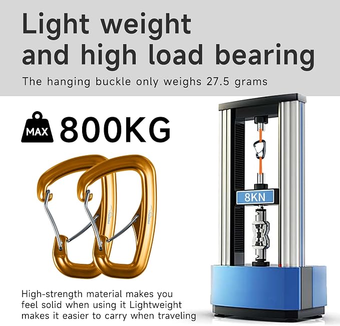Heavy Duty Carabiner Clip Hook 8KN, - Image 4