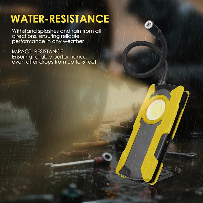 Rechargeable LED Work Light, OTYTY 40W 2000LM Magnetic Work Light Battery - Image 7