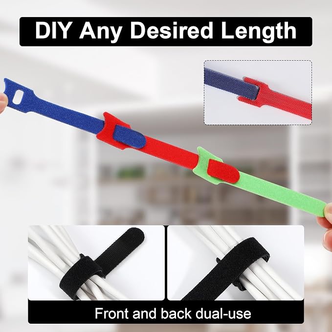 150PCS Cable Ties, 4+6+8+10 inch Multi-Colour Straps - Image 5