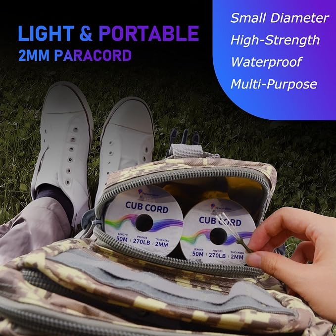 Paracordland-270LB Parachute Cord -164FT-2mm Micro Paracord-Utility Cord Thin - Image 4