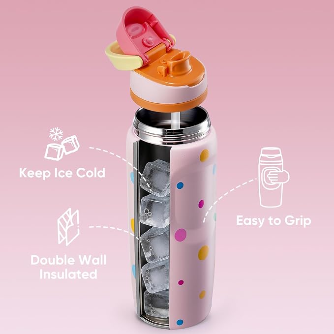 Fijinhom 24 oz Insulated Water Bottle, Stainless Steel Sports Water Bottle - Image 5