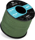 Abma Cord 2.4mm Paracord 275 100ft Nylon Rope 4 Strands Tactical Parachute Cord by Abma+Cord