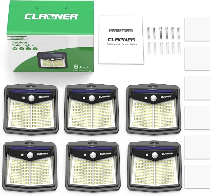 CLAONER Solar Lights Outdoor, Solar Motion Sensor Lights 3 Working Modes - Image 8